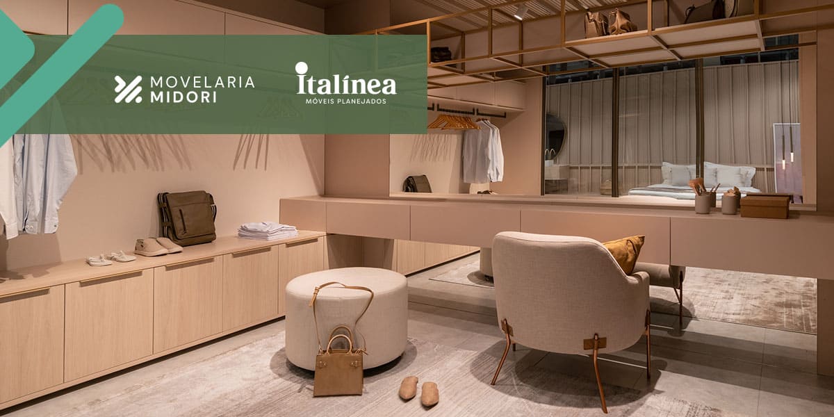 Closet planejado da Movelaria Midori Italínea Aclimação