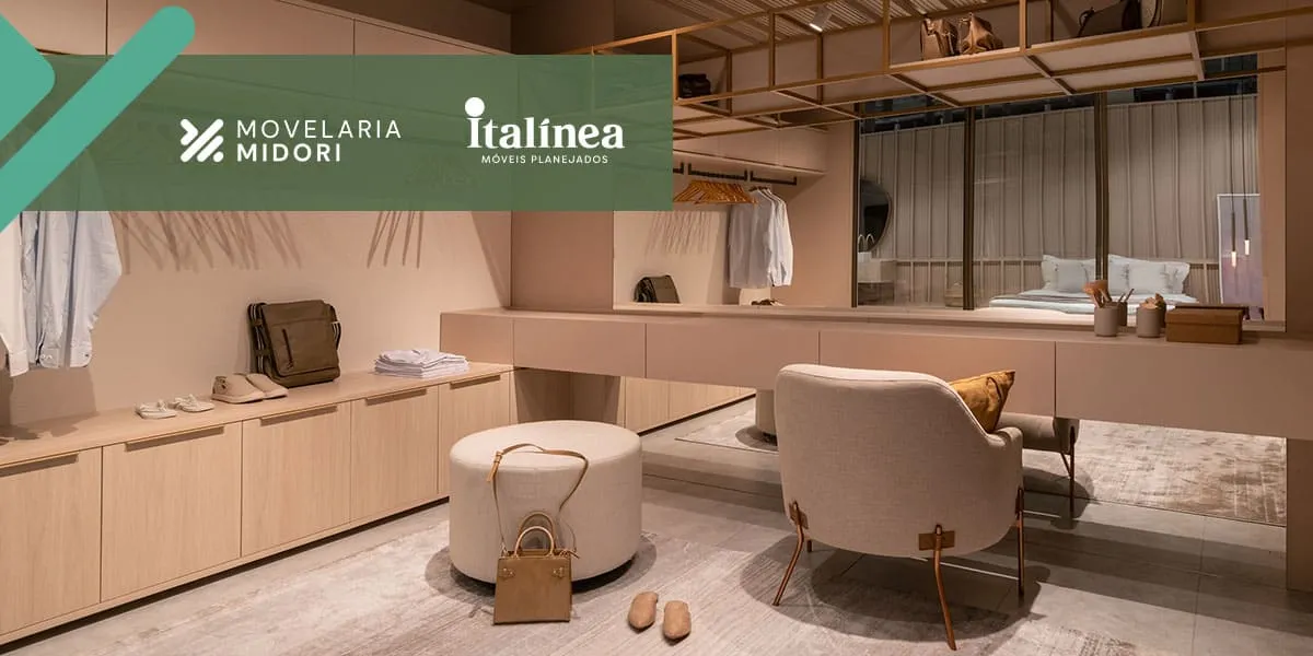 Closet planejado da Movelaria Midori Italínea Aclimação