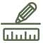 ícone de lápis de arquiteto